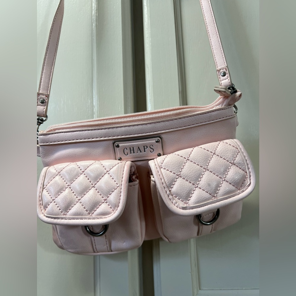 Chaps Light Pink Crossbody Purse